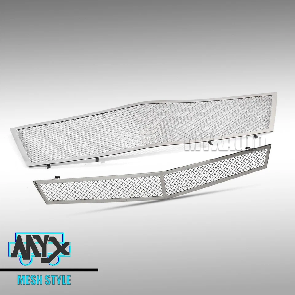 For 2008-2013 Cadillac CTS Stainless Steel Mesh Chrome Grille Grill Insert Combo - Image 3 of 4