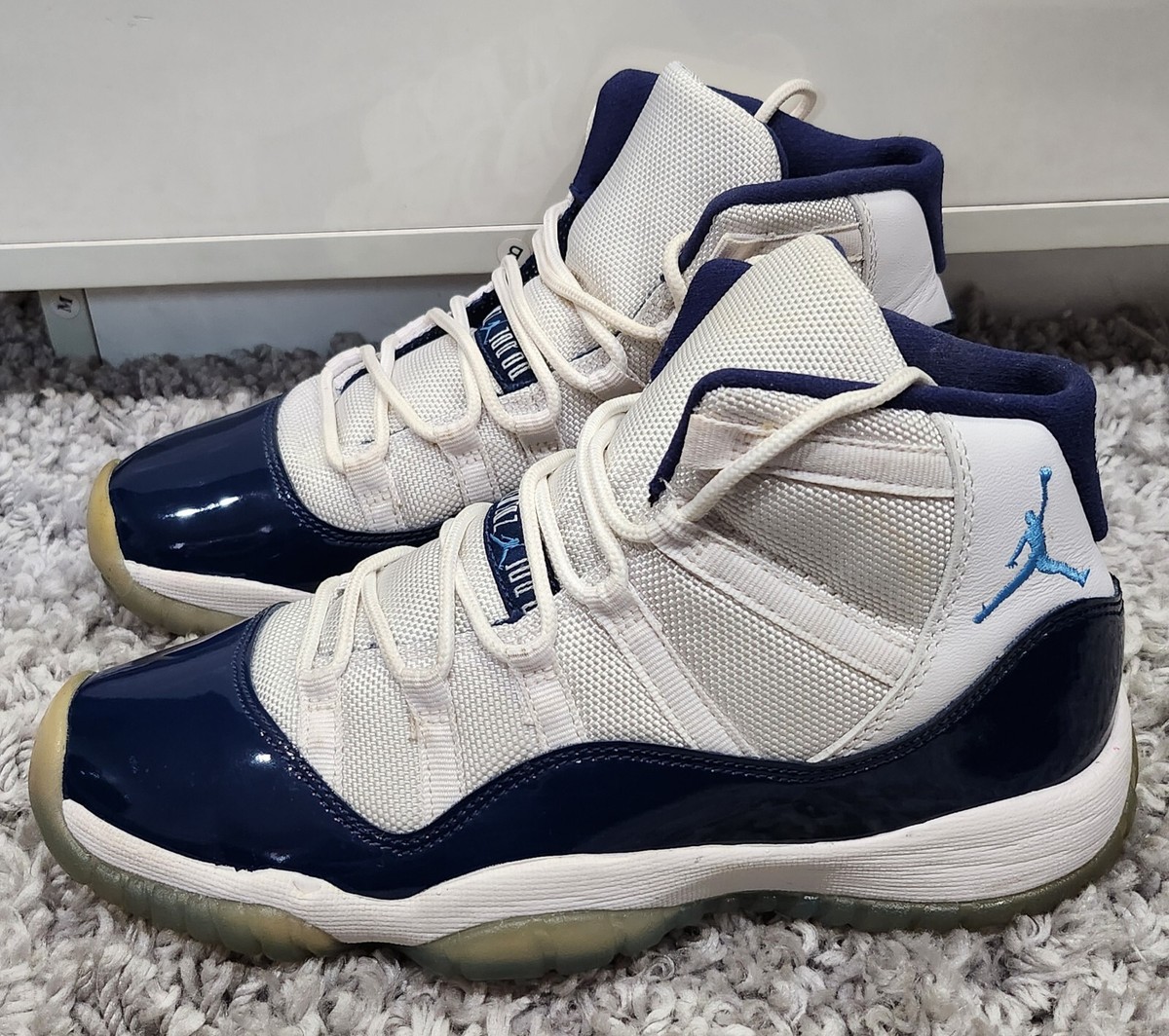 Jordan 11 Retro Win Like 82 White Navy Blue 378038-123 | eBay