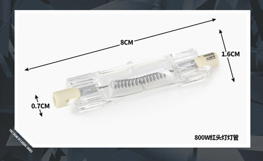 800W red headlight tube red headlight bulb focus soft light tube Tungsten tube - Image 3 of 4