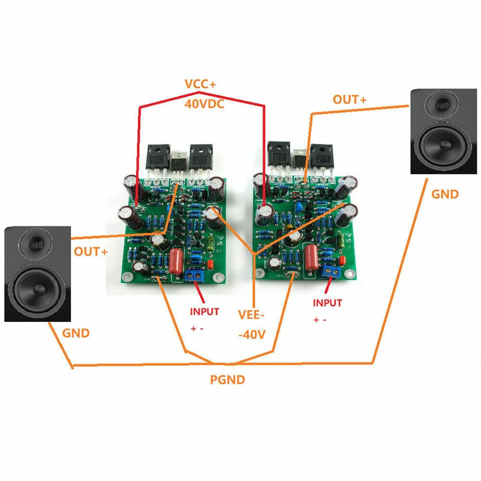 L7 MOSFET Stereo Audio Amplificatore di Potenza Board Kit Fai da Te AMP 2 Canali 150W - Immagine 4 di 4