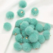 300 Pom Pom Morbidi In Tessuto - Verde Menta - 1.5 Cm - Per Progetti Fai Da Te, Decorazioni, Hobby Creative E Bomboniere - 2