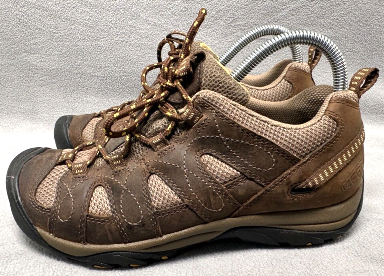 Scarpe da trekking Keen Shasta 7 pelle marrone impermeabili stringate protezione punta