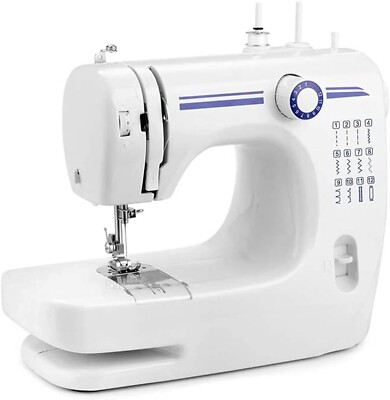 608A Haushalt Mini Nähmaschine elektrisch 12 Stiche Maschine mit Fuß#