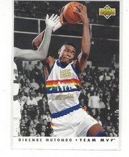 1992-93 UPPER DECK BASKETBALL TEAM MVPS DIKEMBE MUTOMBO #TM8 - DENVER NUGGETS