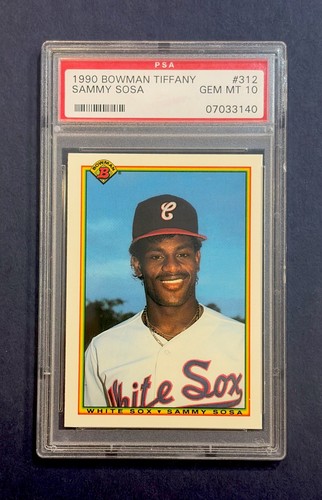 Sammy Sosa #312 1990 Bowman Tiffany card