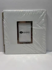 NEW CREATIVE MEMORIES 12X12 WHITE ALBUM COVERSET WITH FRONT 4X6 PICTURE FRAME