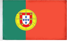 Portugal Flag - 3X5 Ft - Light Polyester Portuguese Banner with Sleeve - Fade Re