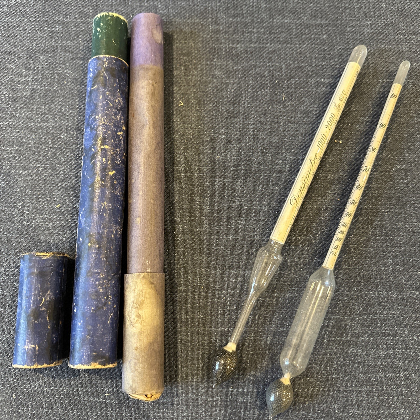 Antique French Alcohol Hydrometer Set – Glass Scientific Instruments c1900