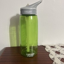 Camelbak Eddy 33oz. Water Bottle Green Grey - Bite Valve W/ Straw Finger Ring