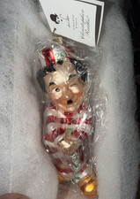 Christopher Radko Glass Candy Cane Chaplin Ornament Charlie Chaplin 1999