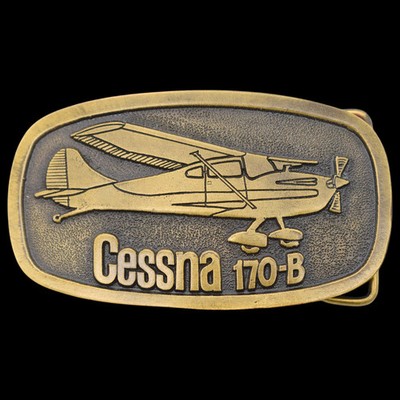Cessna 170-B Aircraft Airplane Pilot Parkview Distributors Vintage Belt Buckle