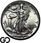 1939 Walking Liberty Half Dollar, Solid Gem BU++