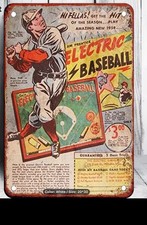 Old Game Baseball Sign Advertisement, Metal S...