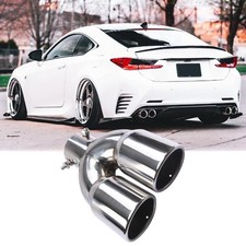 For Lexus Rc200t Rear Car Dual Exhaust Pipe Tail Muffler Tip Throat Tailpipe