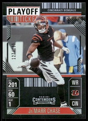 2024 Panini Contenders Playoff Ticket #21 Ja'Marr Chase /199 - FB