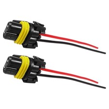 2 PCS Wiring Harness Headlight Socket, 9005 9006 9012 HB3 HB4 Nylon Female