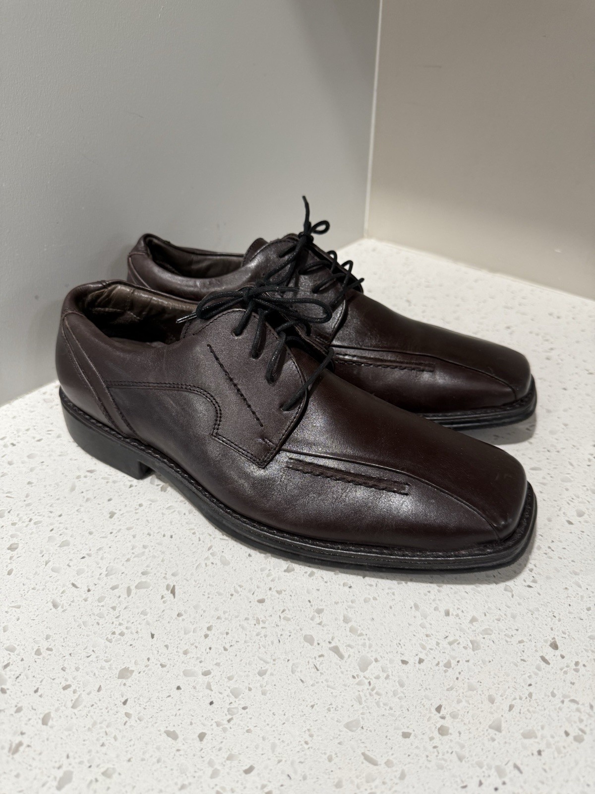 SAOLA Belvedere Scarpe Uomo Studio Scarpe Eleganti in Pelle Marrone TAGLIA 9