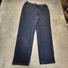 Vintage Lee Jeans Mens 38x30 Blue Dark Wash Straight Leg Denim Made In USA