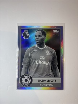 Topps Premier League 2026 JOLEON LESCOTT Retro Threads Black & White Karte /75