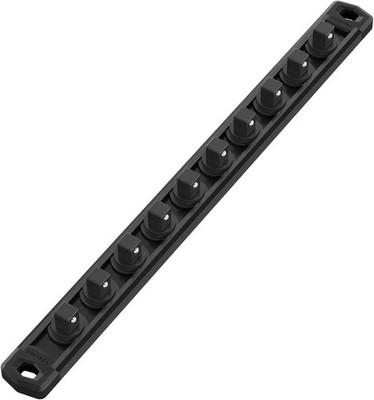 WORKPRO Magnetic Socket Organizer, 3/8-Inch Drive 3/8'' DR, Black 