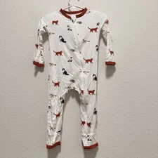 Kyte Baby Bamboo Pajamas Size 12-18 M Cats EUC