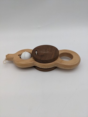Unbranded Wooden Baby Rattle Unisex Bell Teether Montessori Handheld Small Toy