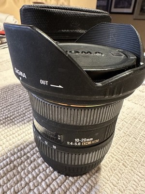 Sigma 10-20mm f/4-5.6 EX DC HSM Lens for Canon EF EOS + Hood + Case Tested