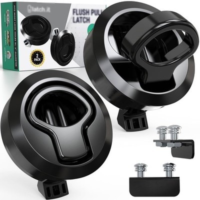 NEW Latch.it 2-Pack Flush Pull Latch | Black, White, Chrome | For RVs and Boats