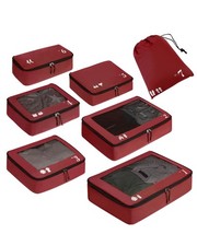 ECOHUB Packw&uuml;rfel Koffer Organizer 7 teiliges Packing Cubes Reise Set 7 teiliges