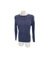 Men's Sonoma Lifestyle Blue Ribbed Crewneck Sweater L