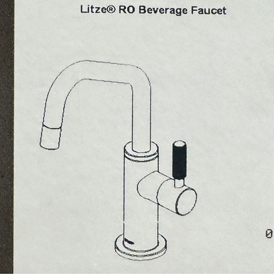 Brizo 61363LF-C-PN Litze 1.5 GPM Cold Only Water Dispenser Beverage Faucet - RO