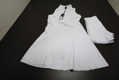 Greyson Laser Cut Sleeveless Hera II Dress Womens Small Arctic 1060B 01272681