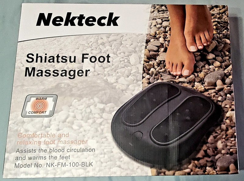 Nekteck Kneading Shiatsu Therapy Foot Massager New Unopened Model NK-FM-100-BLK