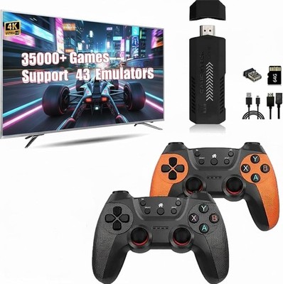 Retro Spielekonsole mit 4K HDMI Ausgang und über 30.000 Spielen, 2 Controller