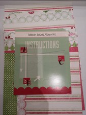 DCWV Ribbon Bound Scrapbook Album Kit Mini 6x6  Scrapbooking Green Red Gift