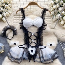 Sweet Women's Maid Cosplay Costume Headwear Maid Outfit Sweet Nightwear