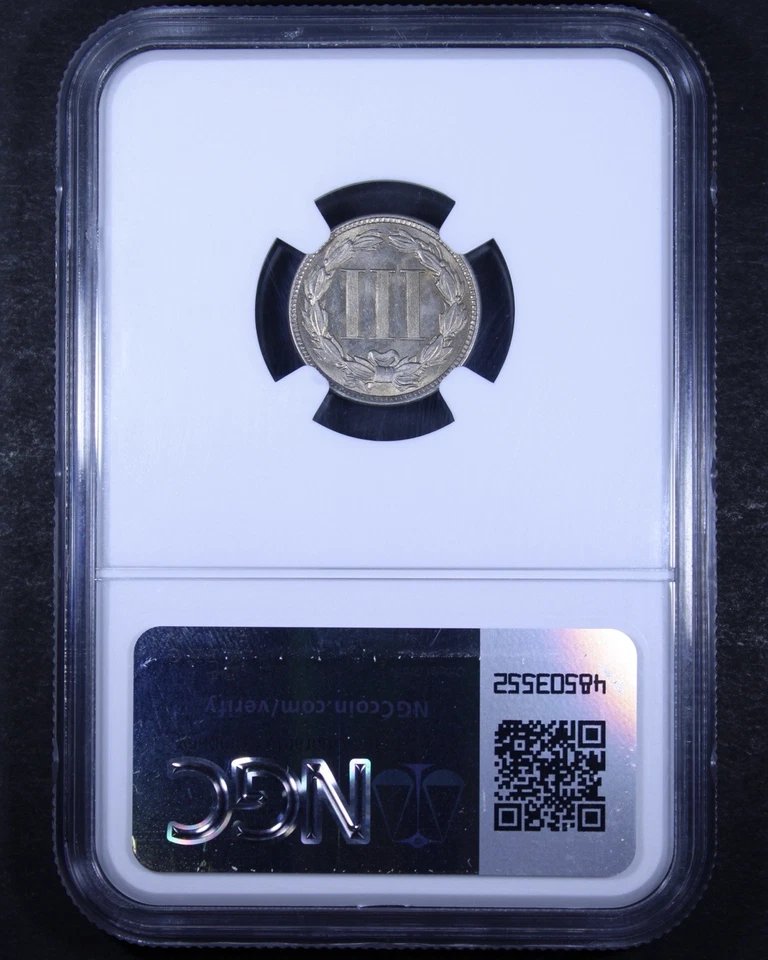 1881 Three Cent Nickel - 3CN NGC MS64 - Bright, Lustrous Coin! - Image 2 of 4