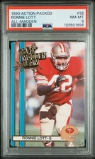 1990 Action Packed All-Madden Team - Ronnie Lott #32 PSA 8 Low Pop!