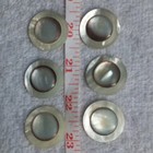 6 Vtg/Antq Mother of Pearl Buttons 1 1/8" Smoky Gray Ringed Dome Center Shank — photo 9