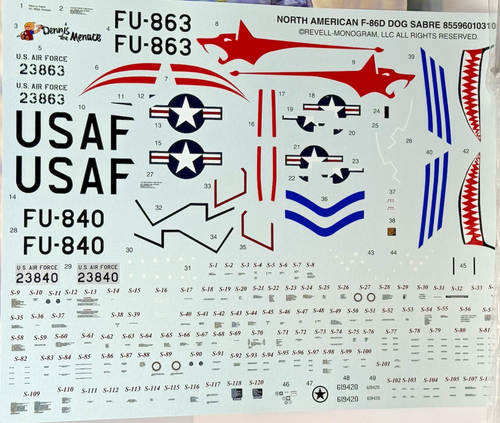 Vintage Monogram Pro Modeler #85-5960 1/48 Scale F-86D Sabre Dog NIOB-FAST SHIP! - Afbeelding 8 van 10