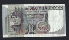 ITALIAN REPUBLIC 10000 LIRE CHESTNUT MAN BUST 06/09/1980