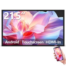 PWR4GTR 21.5" Capacitive Touchscreen Industrial Monitor, 21.5 Inch, Black