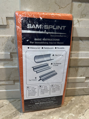 SAM Orange Moldable Splint One Size No Fastener Extremities