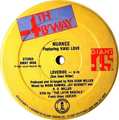 Nuance Featuring Vikki Love, Loveride, (12''), VG, 4062568474