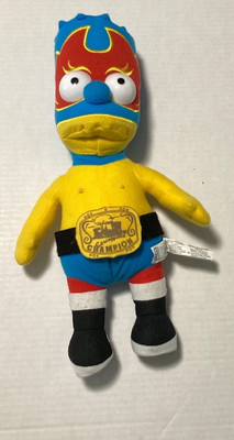Bart Simpson as Wrestler 2008 Wrestling Champion Belt  8'' Plush Stuffed Doll