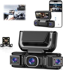 Dash Cam 360° View 4 Channel WiFi APP Control, G-Sensor 24H Parking Mode
