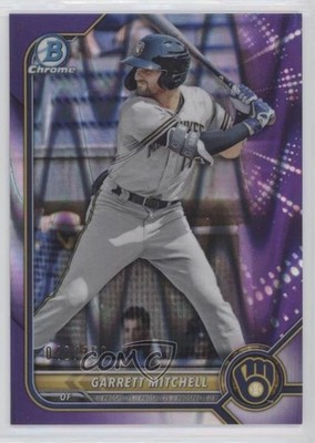 2022 Bowman Chrome Prospects Purple RayWave Refractor /250 Garrett Mitchell 1ax