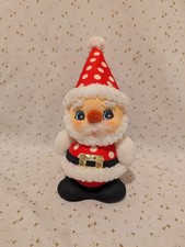 VTG Japan Inarco Japan Santa Claus Cardboard Felt Flocking Kitschy