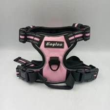 Adjustable Dog Harness No-Pull 2 Leash Clips Reflective Pet Vest Pink Medium 152