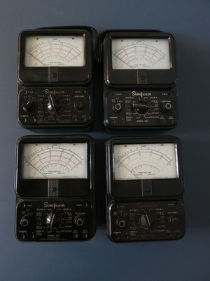 Lot of 8 Vintage Simpson 260 Analog Multimeters, Untested, Parts Only